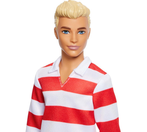 barbie hyv01 Кукла Кен "Модник" Бело-красная полоска