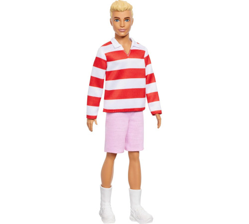 barbie hyv01 Кукла Кен "Модник" Бело-красная полоска