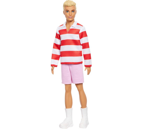 barbie hyv01 Кукла Кен "Модник" Бело-красная полоска