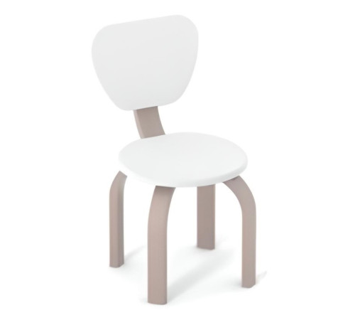  veres 46.400.2.13 Стульчик со спинкой деревянный Монако (белый/капучино)