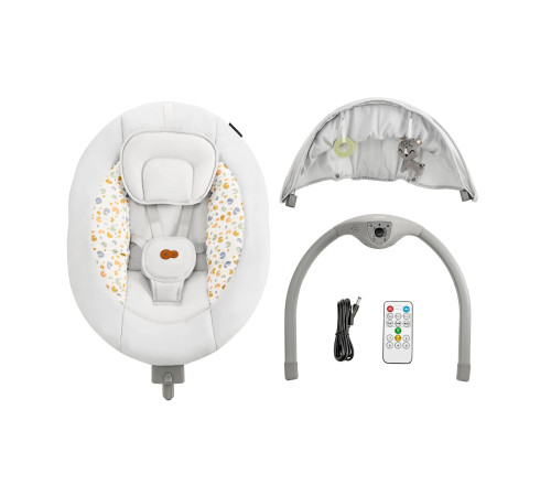 kinderkraft leagan electronic lumi (până la 9 kg.) light grey