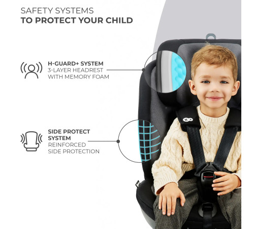 kinderkraft Автокресло 4в1 xpedition 2 i-size (40-150 см.) серый