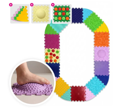 Jucării pentru Copii - Magazin Online de Jucării ieftine in Chisinau Baby-Boom in Moldova ortek 13098 covoraș de masaj "ortek multi mix" 12 elemente + 8 sectoare + "modele"