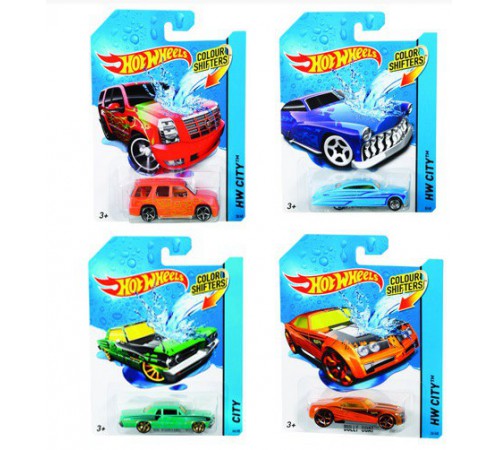 hot wheels bhr15 masina seria "schimba culoarea" in sort.