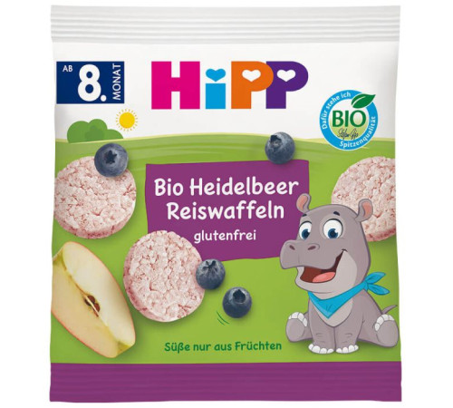 Hipp 3569 Prajituri de orez cu afine (8 m+) 30 gr. hipp 3569 prajituri de orez cu afine (8 m+) 30 gr.