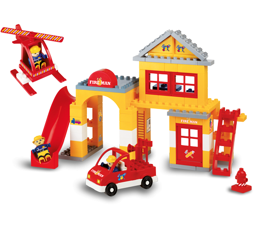 androni giocattoli 8558-0002 constructor "stație de pompier " (96 el.)
