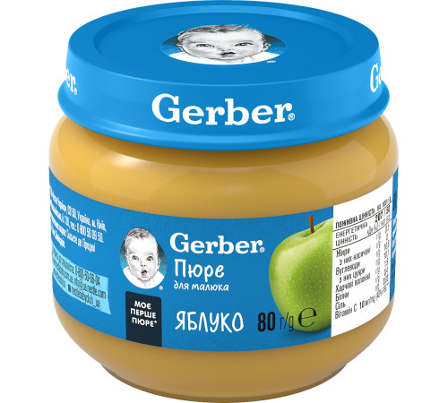  gerber piure din măr (4 luni+) 80 gr.