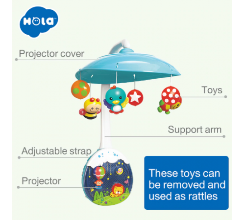 hola toys 1105 carusel muzical cu proiector "cer de noapte"