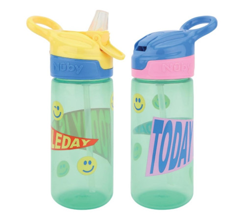 nuby nv04038 Поильник с трубочкой "flip-it soft spout cup" 540 мл. (от 4 лет) в асс.