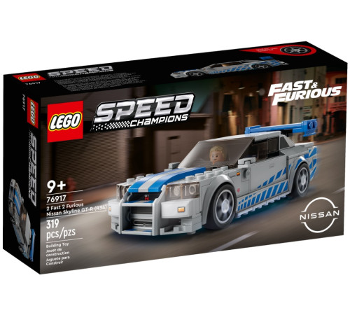  lego speed champions 76917 constructor "2 fast 2 furious nissan skyline gt-r (r34)" (319 el.)