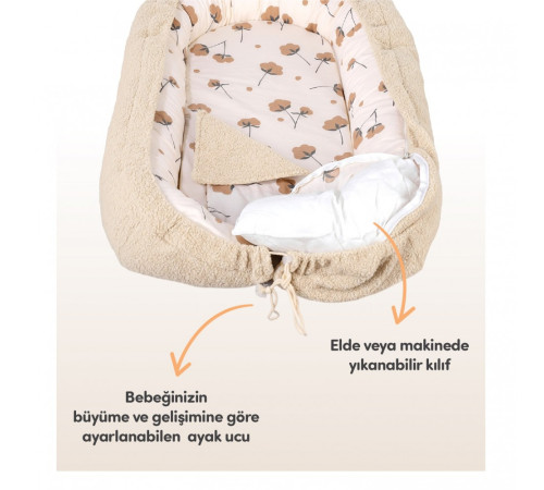 sevi 280-5 cocon pentru nou-născuți "teddy ecru"