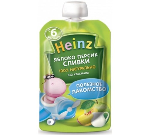 Детское питание в Молдове Heinz Пюре Яблоко-персик-сливки (6 м +) 90 гр. heinz Пюре Яблоко-персик-сливки (6 м +) 90 гр.