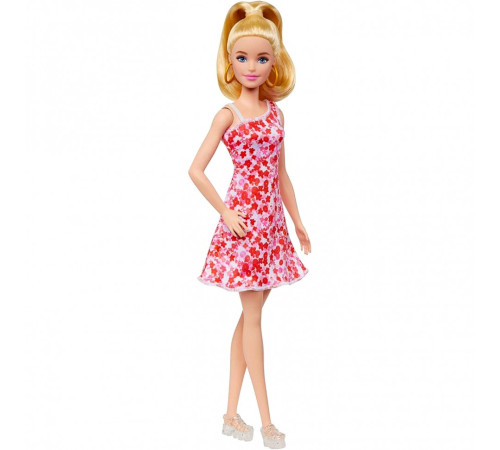 barbie hjt02 papusa „fashionista” intr-o rochie cu flori roz