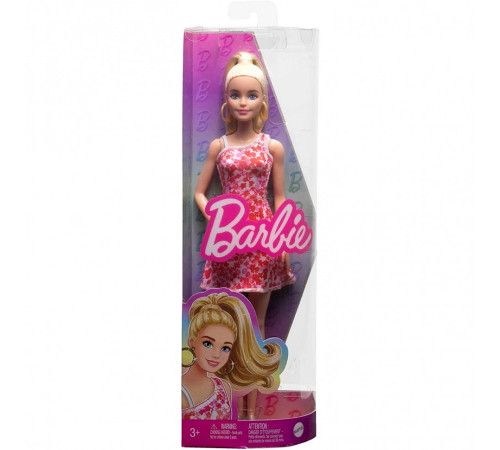 barbie hjt02 Кукла "Модница" в розовом цветочном платье