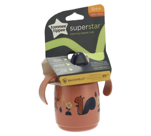 tommee tippee tt0392 cana cu cioc moale "sippee" roz (6 luni+) 300 ml.