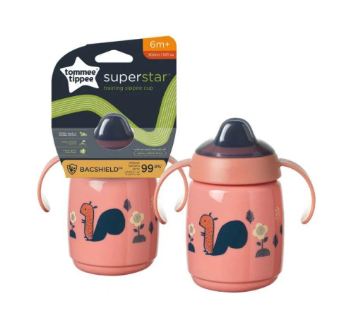 tommee tippee tt0392 cana cu cioc moale "sippee" roz (6 luni+) 300 ml.
