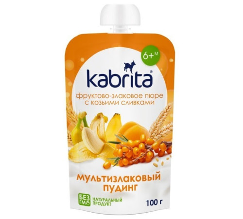 Kabrita Piure cu frișсă de capra "Budincă cu cereale" (6 luni+) 100 gr.  kabrita piure cu frișсă de capra "budincă cu cereale" (6 luni+) 100 gr.