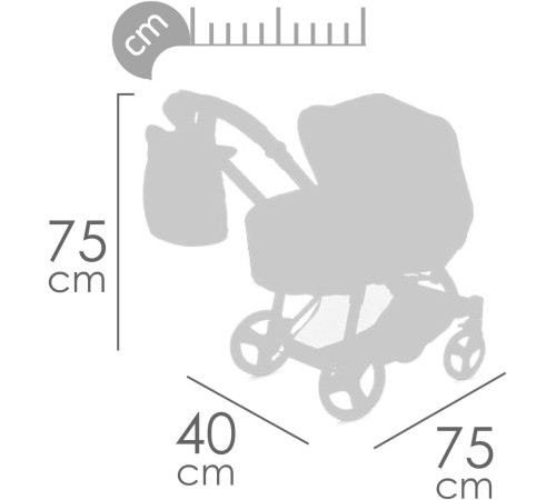 decuevas 81651 Коляска трансформер для кукол 3в1 с сумкой "gala" (75 см.)
