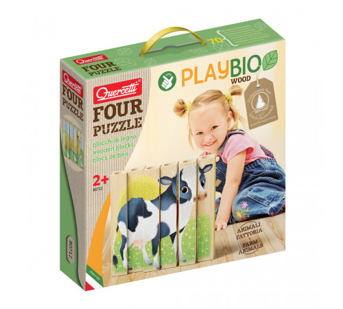  quercetti 80712 four puzzle "vacă" (6 эл.)