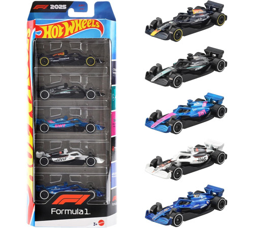  hot wheels jln11 set de 5 mașini "formula-1" din metal