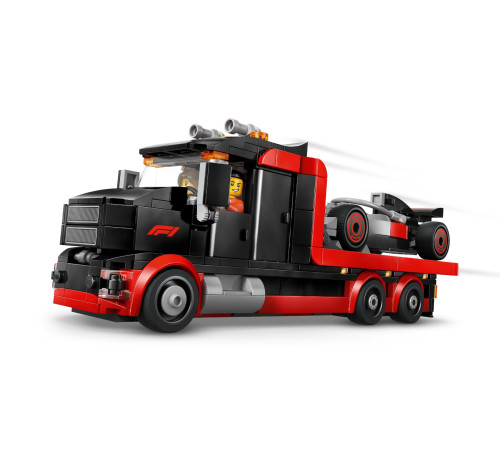 lego city 60493 constructor "camion f1 cu mașină de curse audi f1" (508 el.)