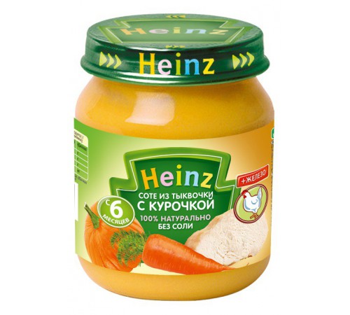 Детское питание в Молдове heinz Соте из тыквочки с курочкой 120г