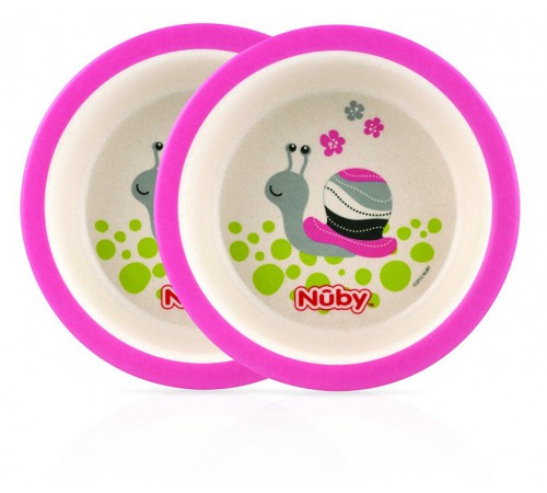 nuby id5501 Набор тарелочек bio (2 шт.) в асс.