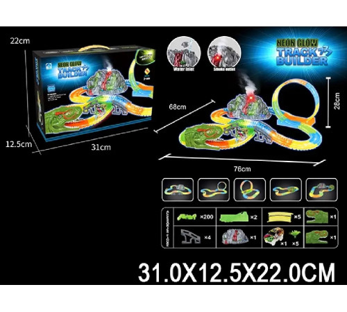 93980 set de joacă neon glow track builder (pistă luminoasă cu mașinuță)