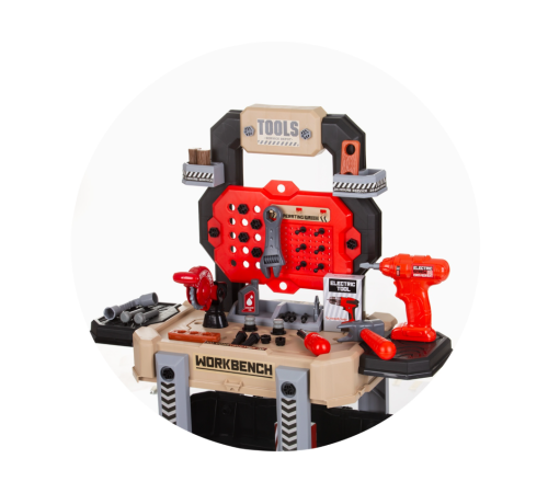 chipolino dipk002433tt set de joacă 2 &icirc;n 1 "masă de scule &icirc;ntr-o valiză" (78 pсs)