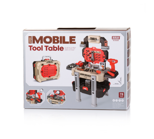 chipolino dipk002433tt set de joacă 2 &icirc;n 1 "masă de scule &icirc;ntr-o valiză" (78 pсs)