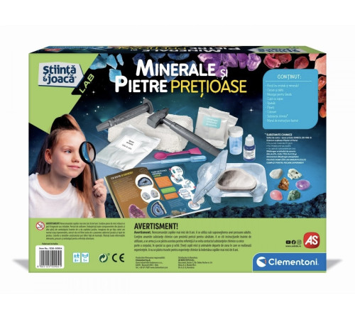 as kids 1026-50904 set stiinta si joaca «minerale si pietre pretioase»