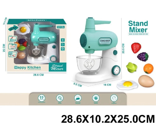 35791 Детский миксер с продуктами "happy kitchen" (свет, звук)