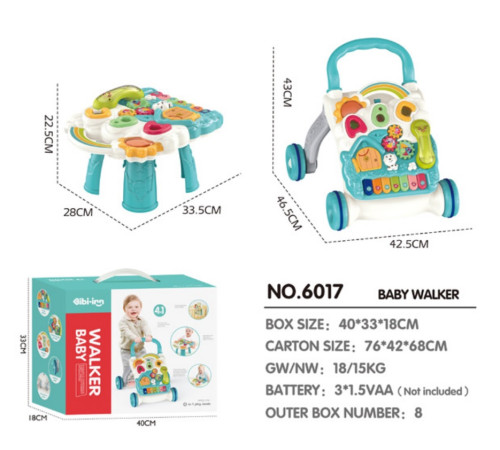 bibiin toys 6017 Ходунки-каталка c игровым центром 4 в 1