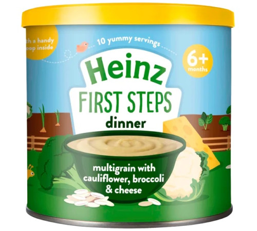 Детское питание в Молдове heinz first steps Каша Злаки-цветная капуста-брокколи-сыр (6 м+) 200 гр.