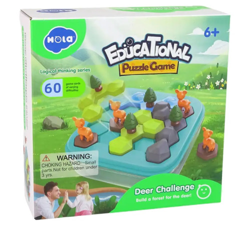  hola toys he796200 joc logic de masă "animale din pădure"