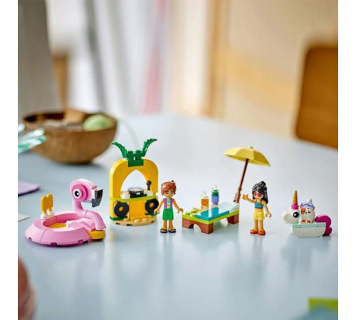 lego friends 42658 constructor "petrecere la piscină cu unicornul și flamingo" (99 el.)