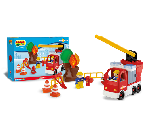 androni giocattoli 8554-0000 constructor "masina de pompier" (43 el.)
