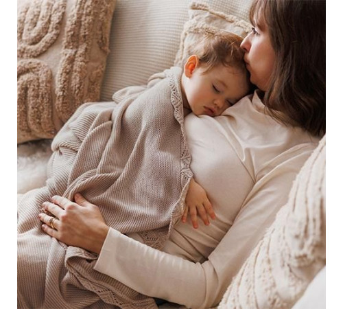 babyono-81237 1674/03 Бамбуковый плед (75x100 см) бежевый