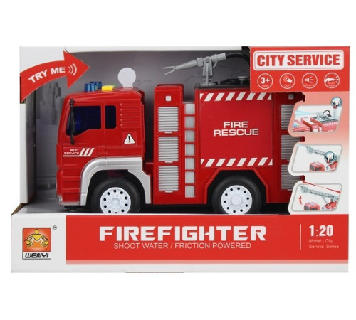 op МД01.77 Инерционная пожарная машина с водяной помпой (свет/звук)