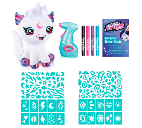 canal toys air028 set creativ "airbrush plush" unicorn cosmic cu corn strălucitor