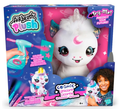  canal toys air028 Набор для творчества "airbrush plush" Единорог Космик с сияющим рогом