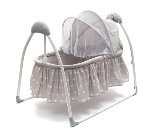  new baby 46558 patut-leagăn muzical swingy g239 (gri/stele)