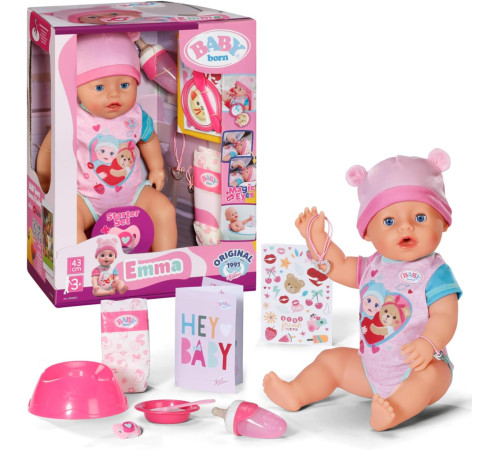 zapf creation 834800 păpușă baby born emma (43 cm.)