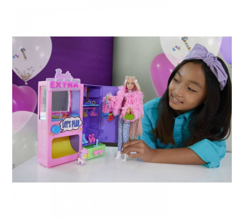 barbie hfg75 set de joc "extra surprise fashion closet " cu animal de companie si accesorii