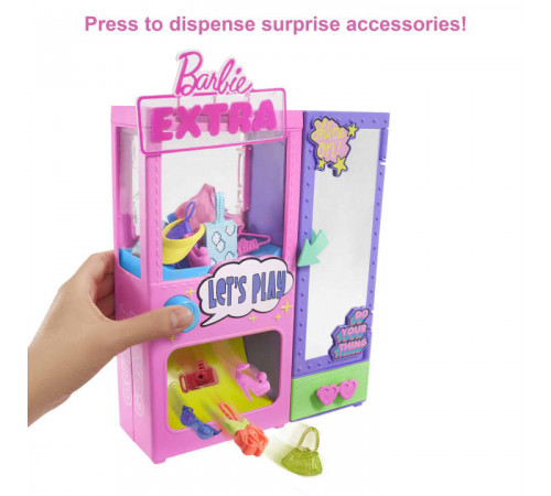 barbie hfg75 set de joc "extra surprise fashion closet " cu animal de companie si accesorii