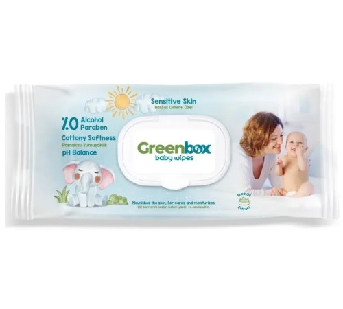  clean house Șervețele umede pentru copii greenbox (120 buc.)