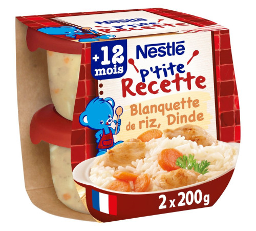 Детское питание в Молдове nestle Рис с индейкой 2х200 гр. (12 м.+)