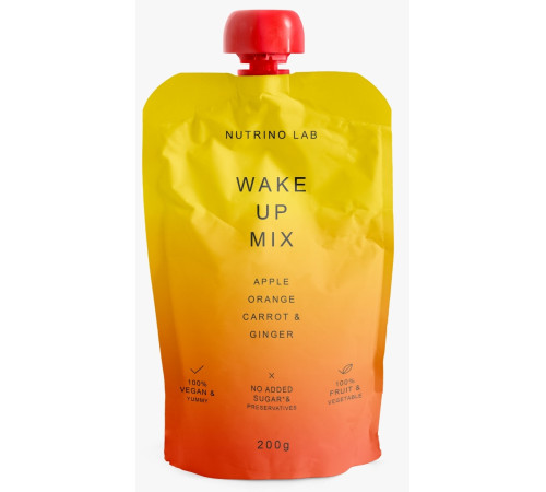  nutrino lab piure "wake up mix" măr-portocale-morcov-ghimbir (200 gr.)