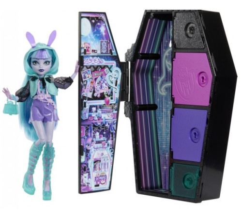  monster high hnf82 setul surpriză "secretele teribile ale lui twyla" din seria "neon and peerless"