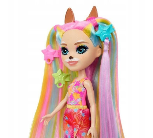 enchantimals htj70 papusa "katrice kangaroo cu animalul de companie cangur"